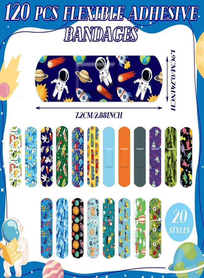 Panelee 120 Pcs Kids Bandages Bulk Cute Cartoon Flexible Waterproof Breathable Bandages Strip Protect Cuts and Scrapes for Girls Boys Children Toddlers(Stylish Style) - Image 2